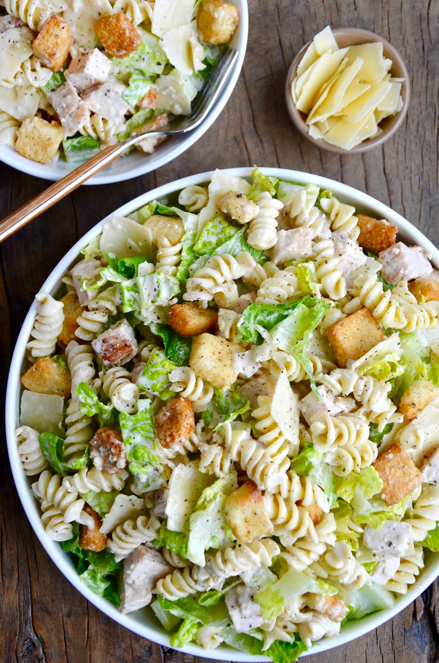 Caesar pasta salad